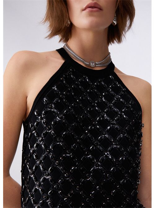 Top con ricami gioiello LIU JO | PA6048MS99E/22222